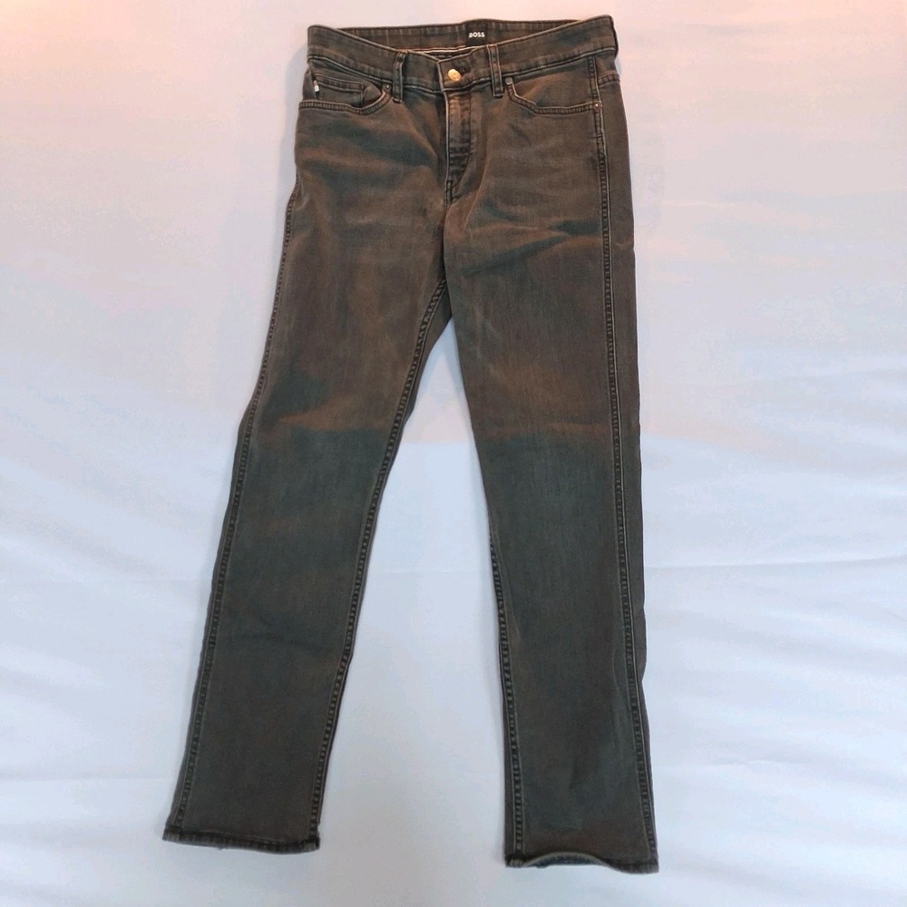 Hugo Boss Delaware Slim Fit Men's Jeans 32x29 Straight Leg Dark Gray Casual